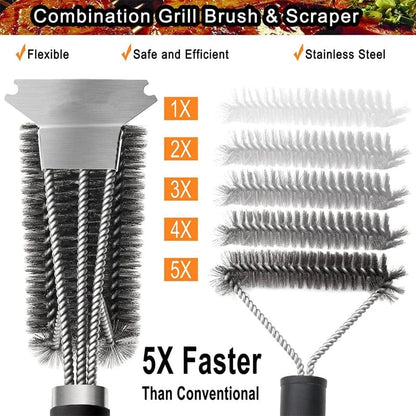 Brosse de Nettoyage pour Grill en Acier Inoxydable 18 Pouces