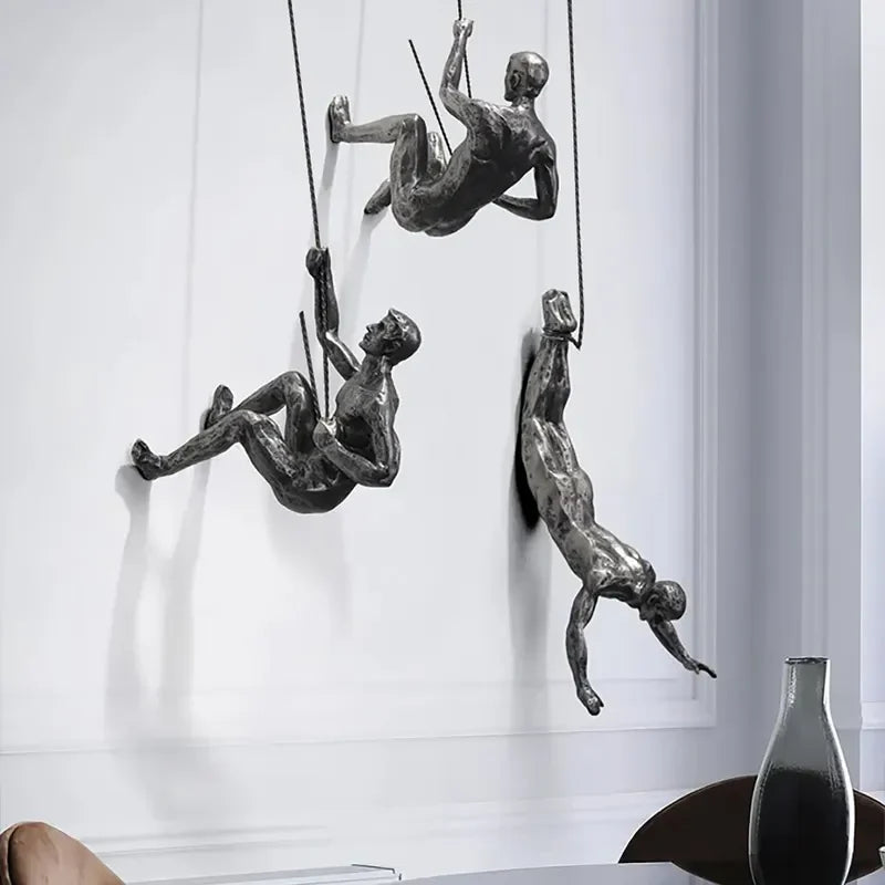 Ascendant | Ensemble de décoration murale homme grimpant créatif