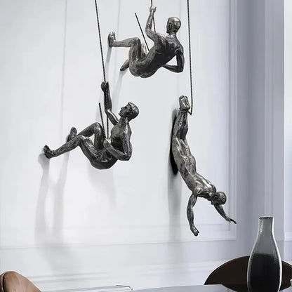 Ascendant | Ensemble de décoration murale homme grimpant créatif