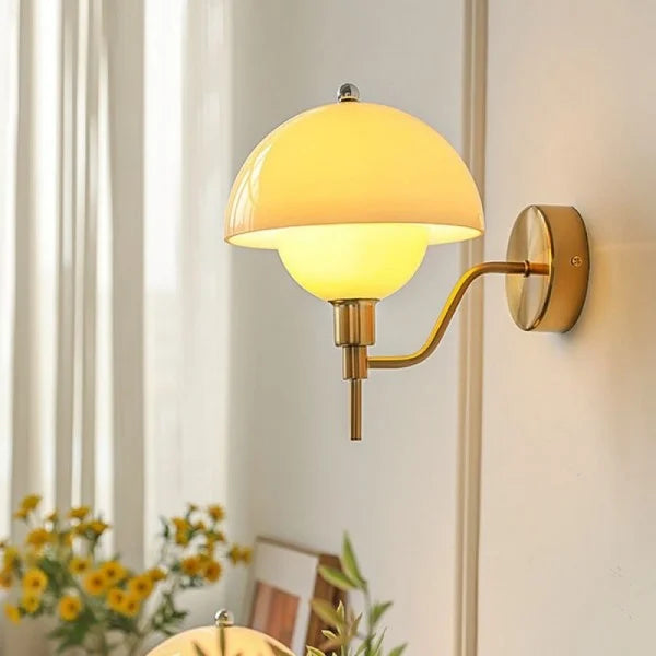 Applique Murale Design Champignon Crème – Élégance Naturelle et Ambiance Chaleureuse
