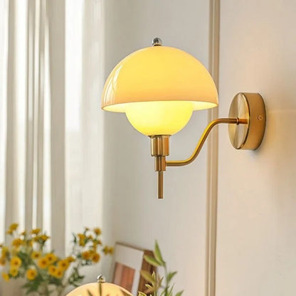 Applique Murale Design Champignon Crème – Élégance Naturelle et Ambiance Chaleureuse