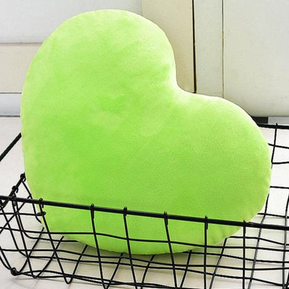 Coussin coeur vert