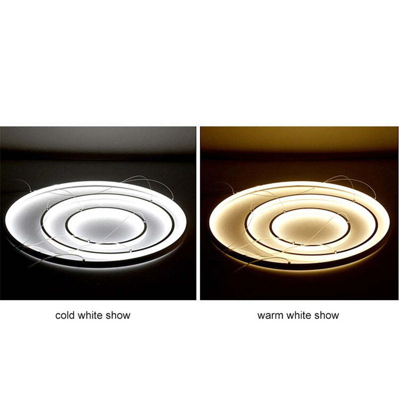 Lampe Suspension Moderne Yumanira avec 3 Anneaux – Éclairage Design LED, Réglable avec Télécommande