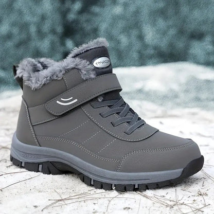 ThermoGrip Boots – Bottes Chaudes Hiver, Antidérapantes, Imperméables, Unisexe avec Fermeture Velcro