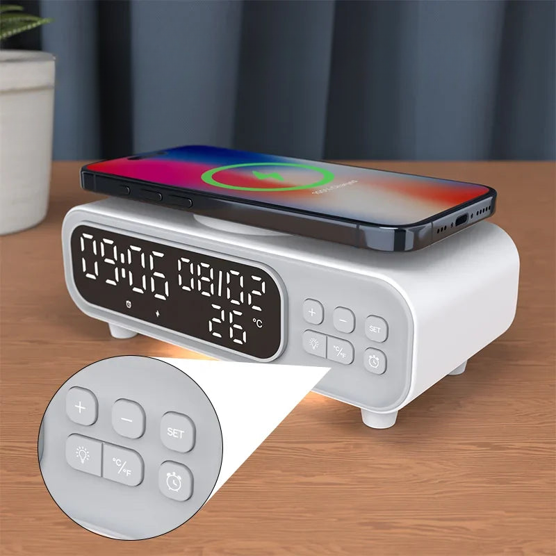 Réveil chargeur induction moderne