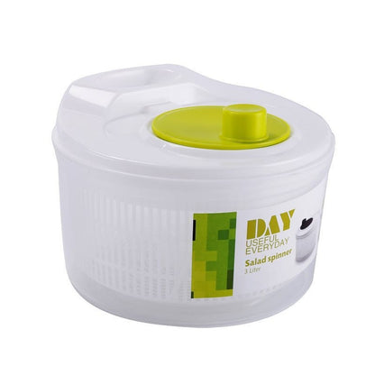 Essoreuse à salade blanche manuelle en plastique