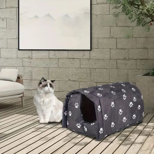 cabane chat extérieur imperméable et chaude