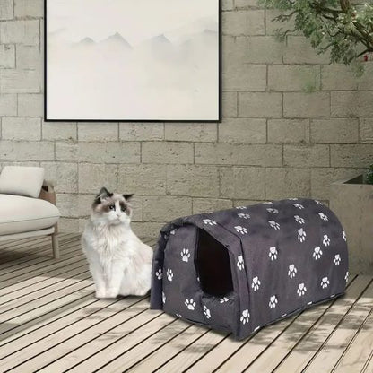 cabane chat extérieur imperméable et chaude