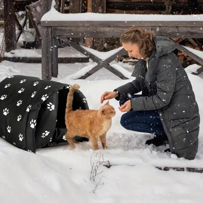 cabane chat extérieur imperméable et chaude
