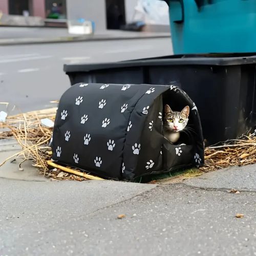 cabane chat extérieur imperméable et chaude