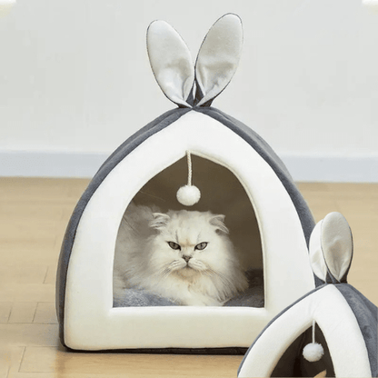 cabane pour chat oreilles de lapin