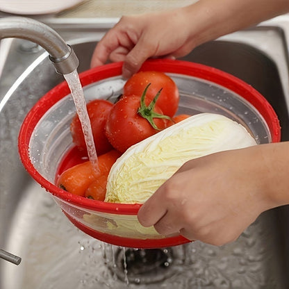 Cache-Micro-Ondes Pliant Ventilé Rond avec Poignée, Filtre Alimentaire Lavable, Ustensile Cuisine