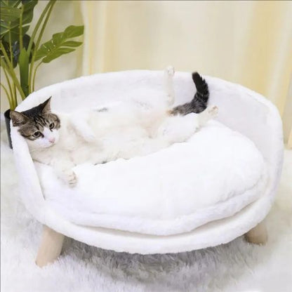 canapé pour chat surélevé luxe