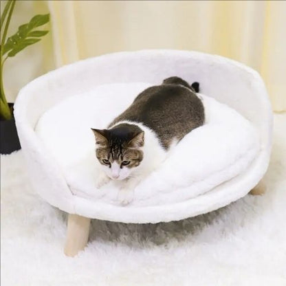 canapé pour chat surélevé luxe