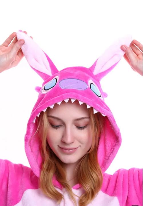 Combinaison Pyjama Femme Stitch Rose
