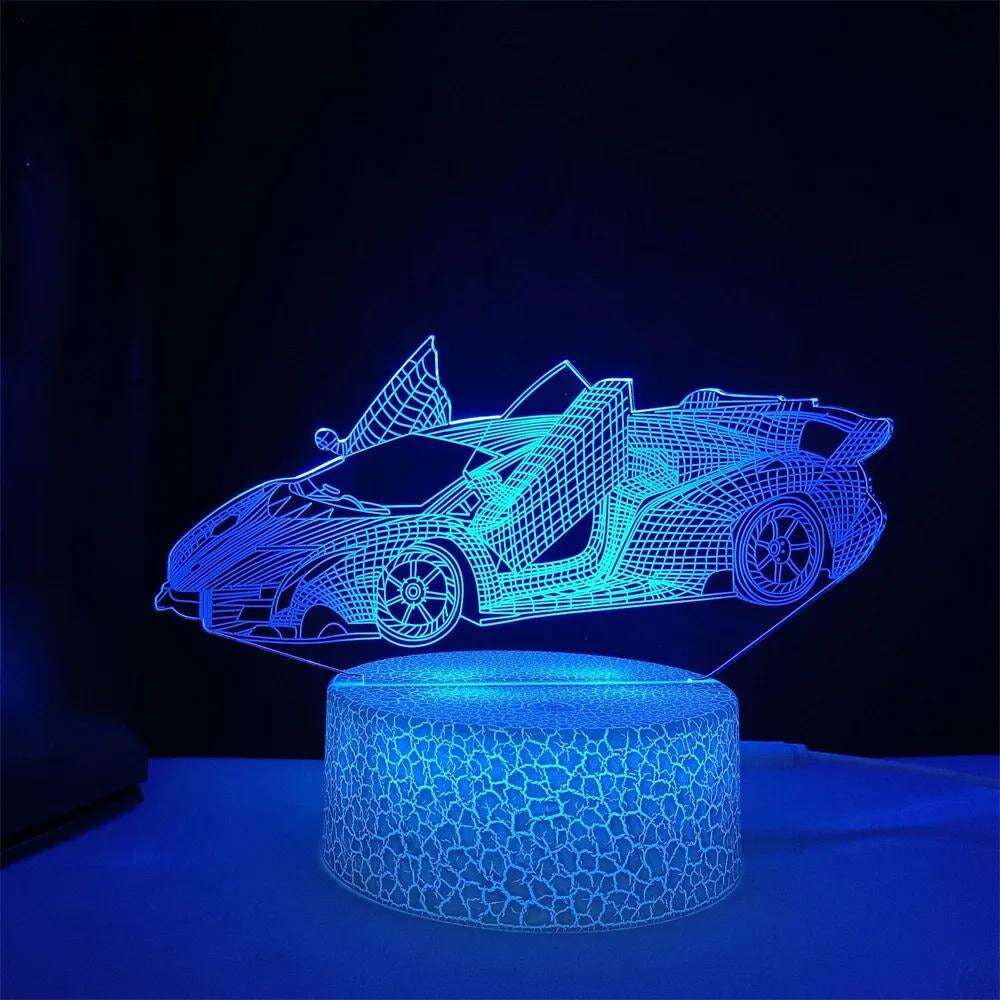 Lampe de chevet 3D Voiture de luxe
