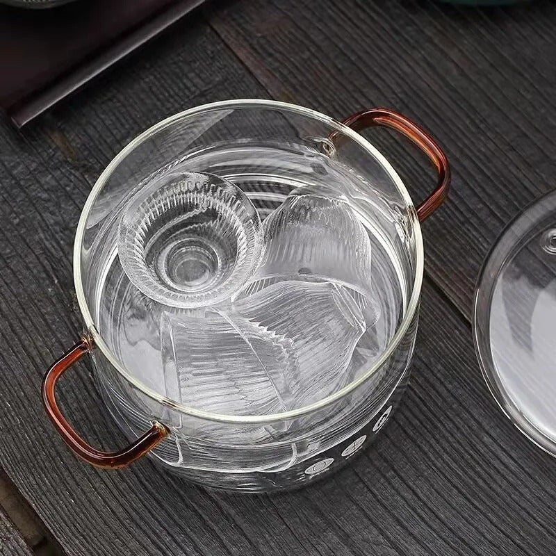 Casserole en Verre Antiadhésive au Design Moderne