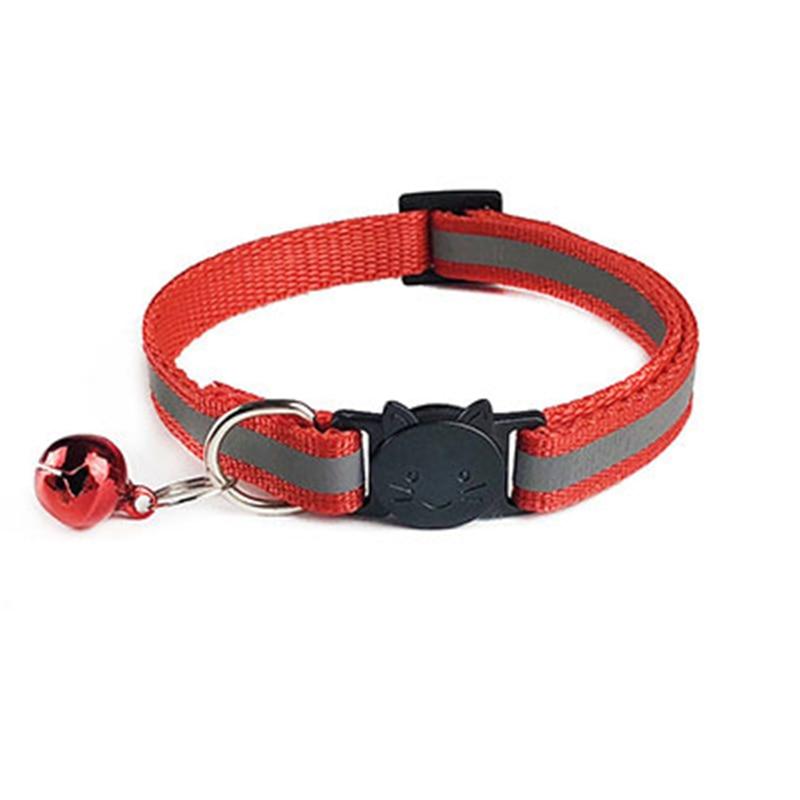 Collier-chat - rouge-CatBell™-Happy minet