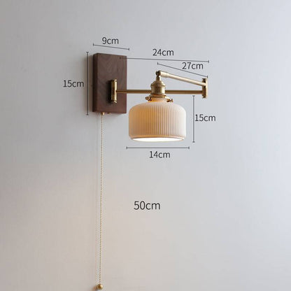 Applique Murale en Céramique et Bois – Design Moderne pour Intérieur Contemporain