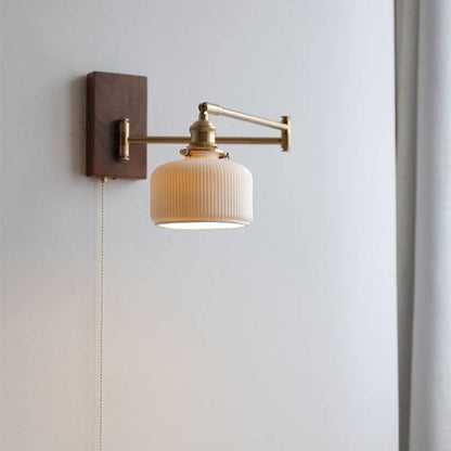 Applique Murale en Céramique et Bois – Design Moderne pour Intérieur Contemporain