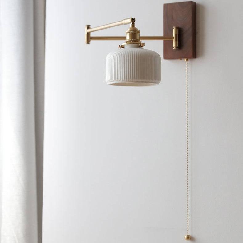 Applique Murale en Céramique et Bois – Design Moderne pour Intérieur Contemporain