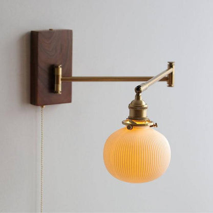 Applique Murale en Céramique et Bois – Design Moderne pour Intérieur Contemporain