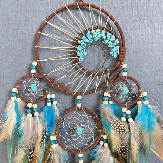 Attrape Rêve Arbre de vie Bleu Turquoise