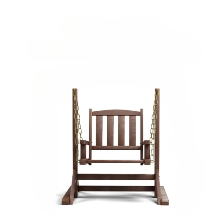 Chaise Suspendue à Bascule de Style Balançoire en Bois Massif