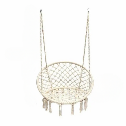 Chaise Suspendue de Style Bohème avec Pompons