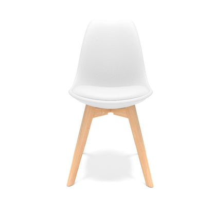 Lot de 4 Chaises Scandinaves Blanches