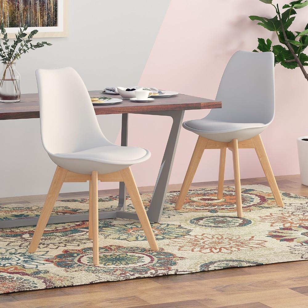 Lot de 4 Chaises Scandinaves Blanches