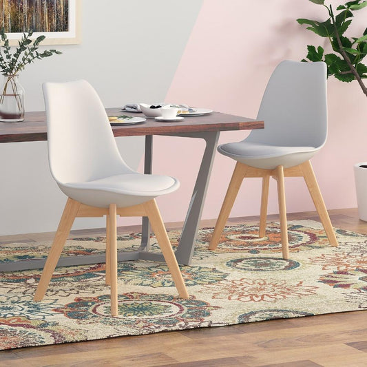 Lot de 4 Chaises Scandinaves Blanches