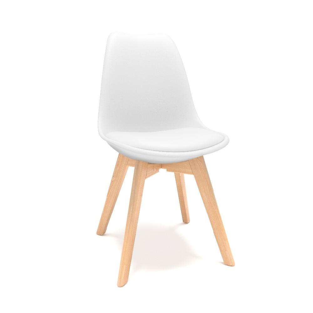 Lot de 4 Chaises Scandinaves Blanches