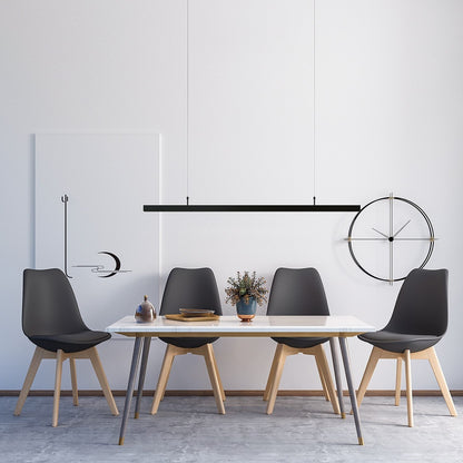 Lot de 4 Chaises Scandinaves Noires