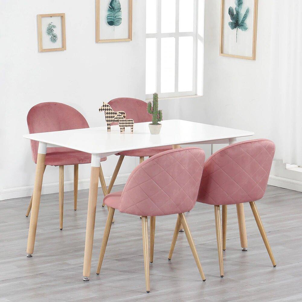 Lot de 4 Chaises Scandinaves Velours