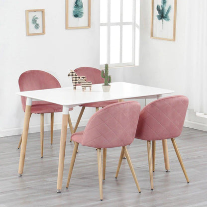 Lot de 4 Chaises Scandinaves Velours