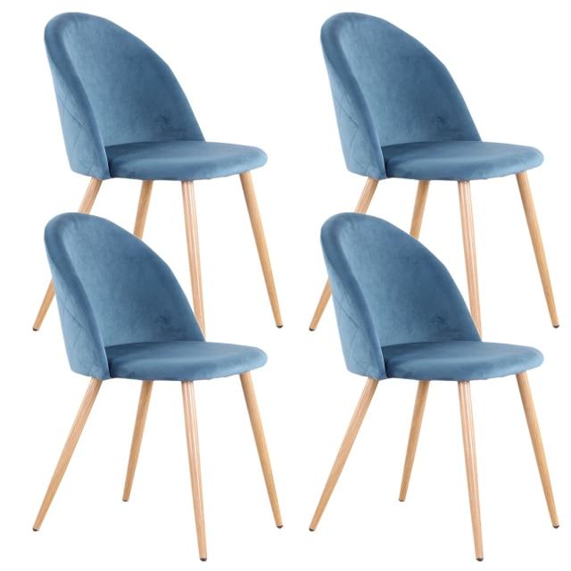 Lot de 4 Chaises Scandinaves Velours