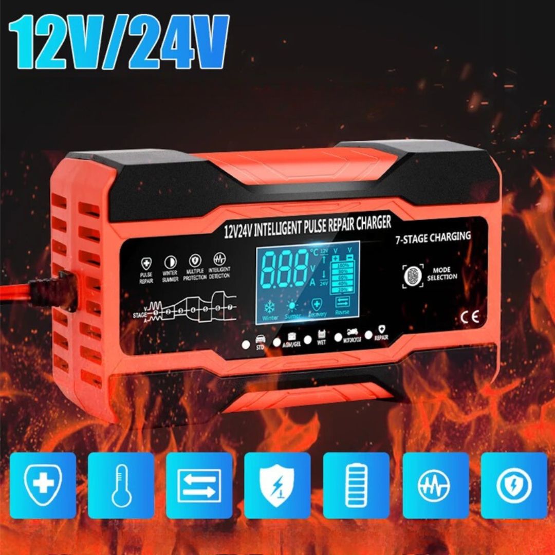CHARGEUR BATTERIE VOITURE | Simple Charger 12/24V-10/5A™