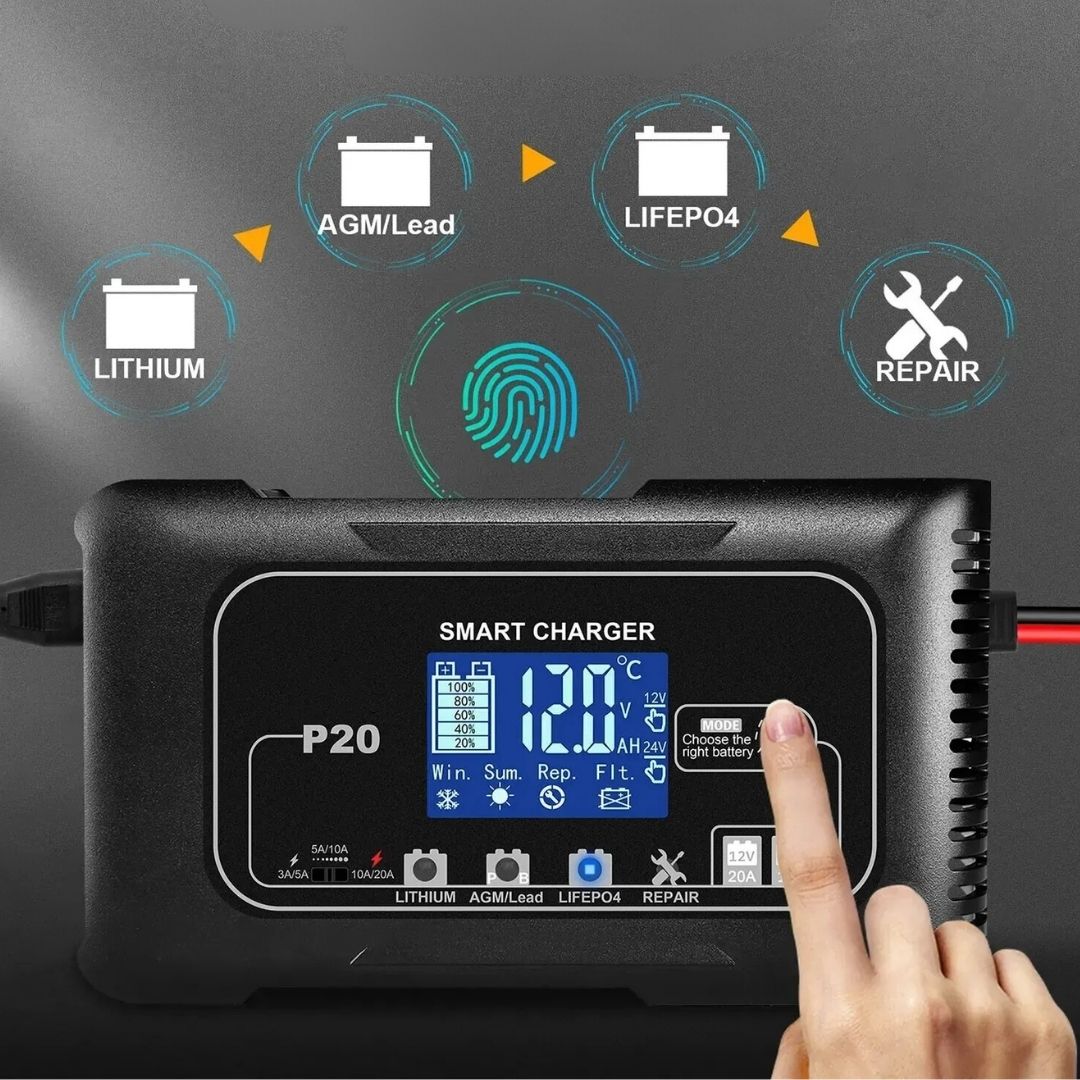 CHARGEUR BATTERIE VOITURE | Smart Battery 12/24V - 20/10A™