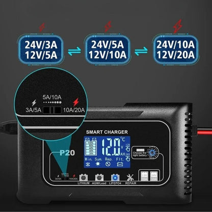 CHARGEUR BATTERIE VOITURE | Smart Battery 12/24V - 20/10A™