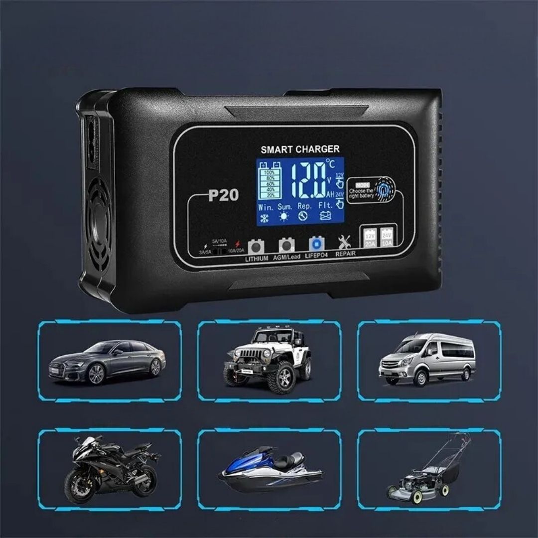 CHARGEUR BATTERIE VOITURE | Smart Battery 12/24V - 20/10A™