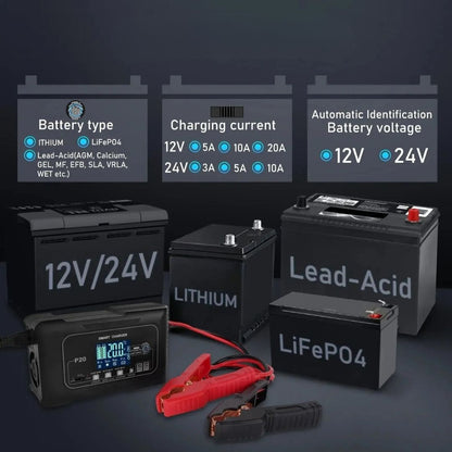 CHARGEUR BATTERIE VOITURE | Smart Battery 12/24V - 20/10A™