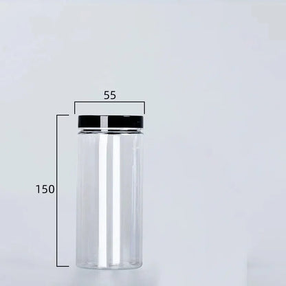 Clear Sealed Can With Lid Plastic Empty Packing Bottle Circular Storage Bucket Biscuit Jar Food Grade Sealed Cans Tank Container 310ml