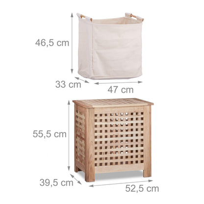 Coffre à Linge en Bois de Noyer avec Couvercle