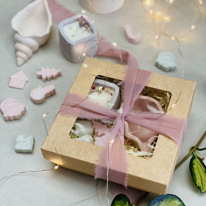 Coffret cadeau cocooning – Bougie parfumée & coupelle bijoux