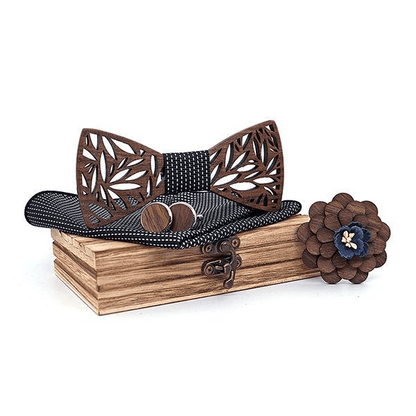 Coffret Noeud Papillon Bois - Forest Noir