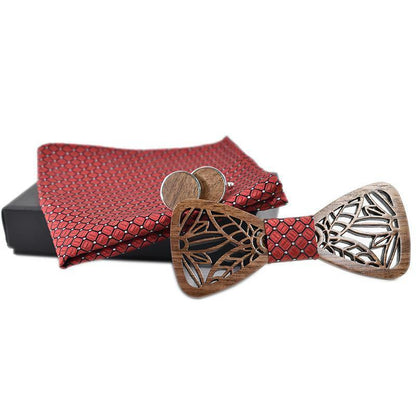 Coffret Noeud Papillon Bois Mariage - Corn