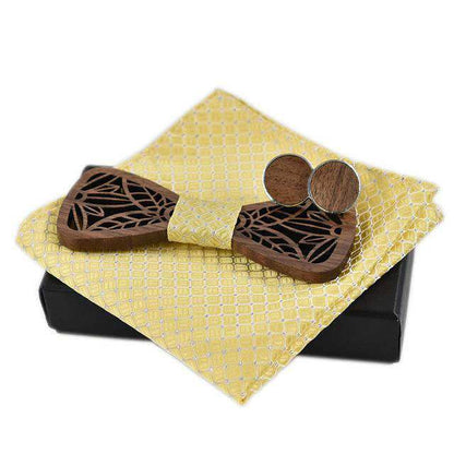 Coffret Noeud Papillon Bois Mariage - Corn