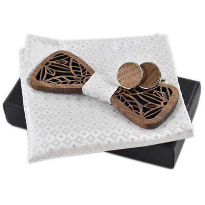 blanc Coffret Noeud Papillon Bois - Koi