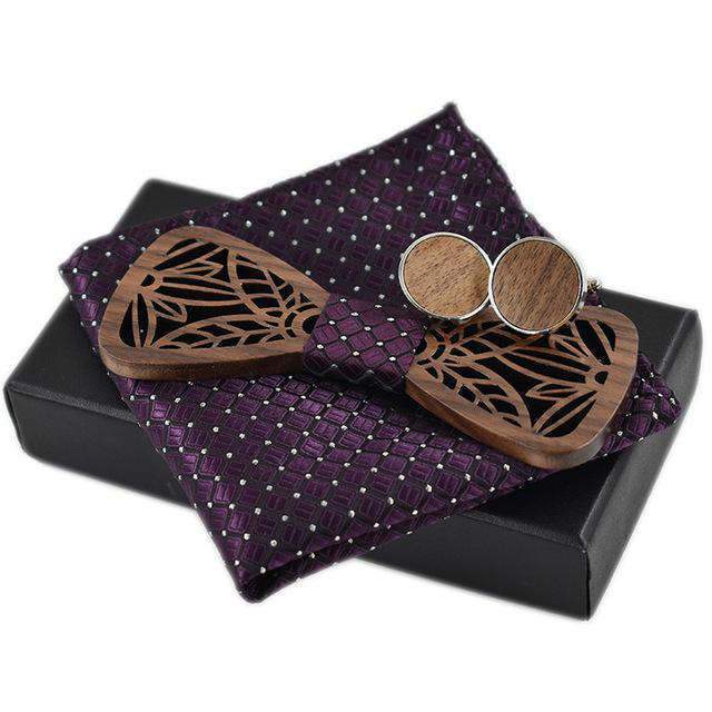noir Coffret Noeud Papillon Bois - Koi